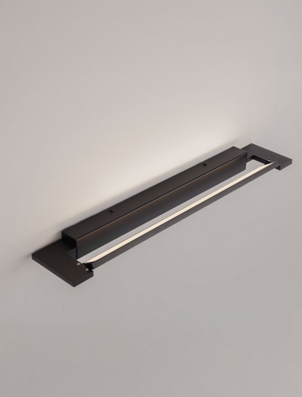 Lampa ścienna kinkiet LED nad lustro podłużny czarny minimalistyczny IP44 ALFAJAR LE45778 Luces Exclusivas
