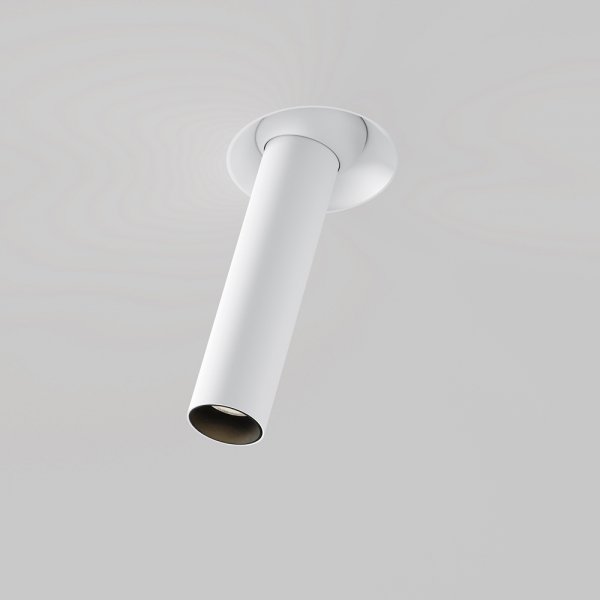 Lampa wbudowana w sufit spot LED nowoczesna regulowana tuba aluminum biała Focus T MAYTONI C140TRS-L200-7W3K-W