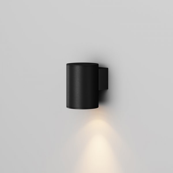 Nowoczesny kinkiet elewacyjny zewnętrzny minimalistyczny metalowy grafitowy tuba podświetlający ścianę Shim MAYTONI O303WL-L5GF3K