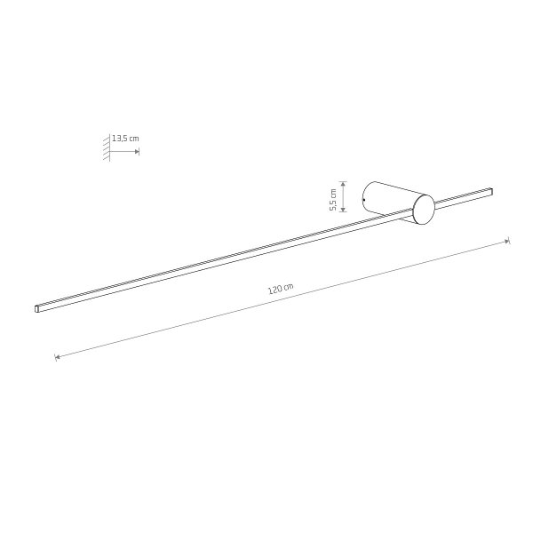 Nowoczesny biały kinkiet ścienny SABER LED L white 3000K 11588 Nowodvorski Lighting