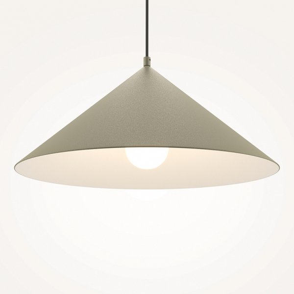 Nowoczesna Lampa Wisząca Basic Colors Maytoni MOD167PL-01BG Stożkowy Kształt Szara