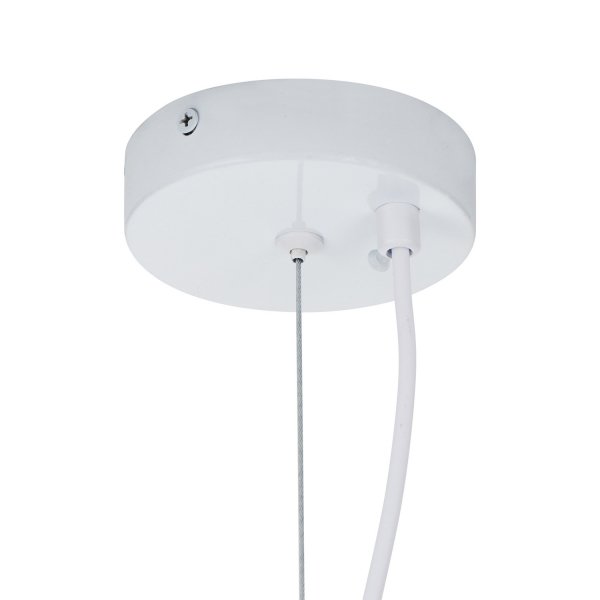 Dekoracyjna nowoczesna biała lampa wisząca designerski styl owalna regulacja wysokości STONE DN429-400 Step Into Design