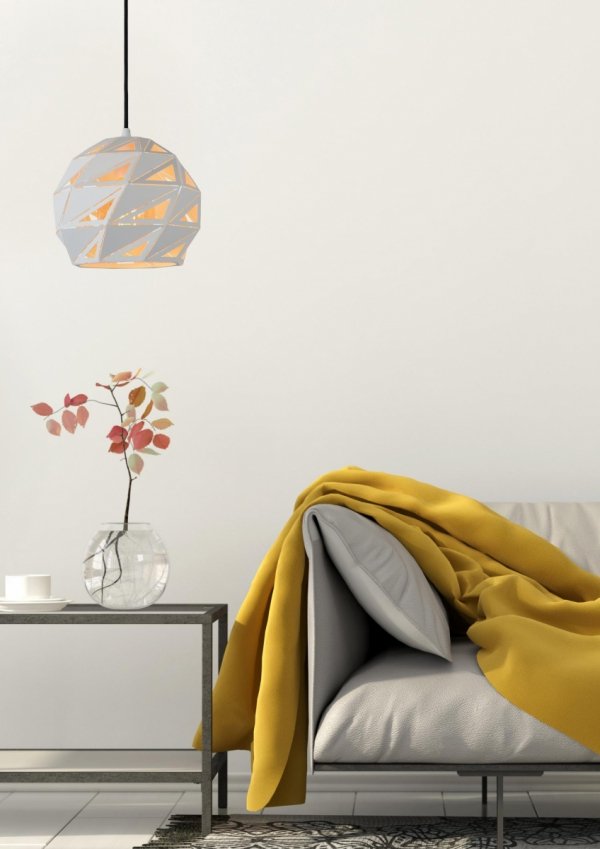 Nowoczesna Lampa Wisząca Biała Kopuła MALUNGA 21415/25/31 LUCIDE