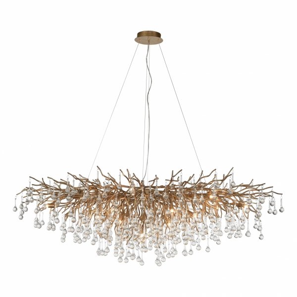 Lampa Wisząca ICICLE 2031-11 Zuma Line Złota | Nowoczesny Żyrandol 15xG9