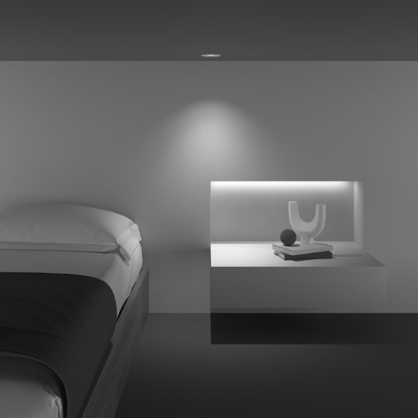 Lampa wpuszczana w sufit minimalistyczna aluminium biały okrągła LED Yin MAYTONI DL031-L12W4K-W