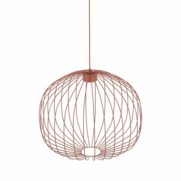 Lampa wisząca kolor ceglany ażurowa druciana okrągła minimalistyczna loftowa uniwersalna klasyczna SPHERA M 11305 TK-LIGHTING