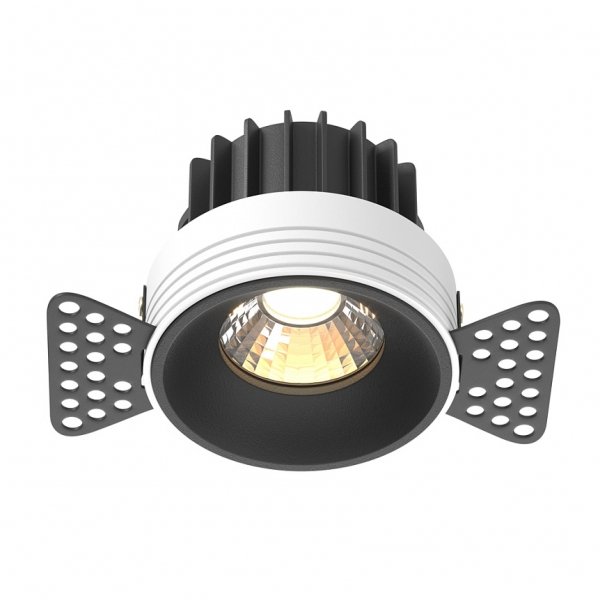 Czarna Oprawka Wpuszczana Downlight Round Maytoni DL058-12W3K-TRS-B