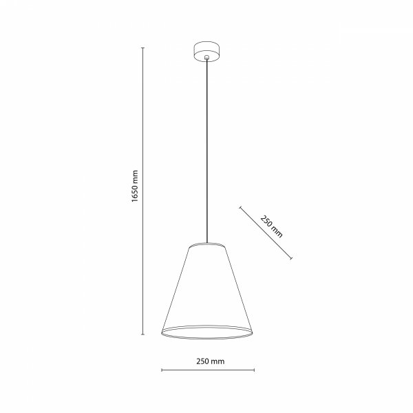 Beżowa lampa wisząca abażurowa nowoczesna minimalistyczna ponadczasowa dekoracyjna elegancka CONEA 11202 TK-LIGHTING