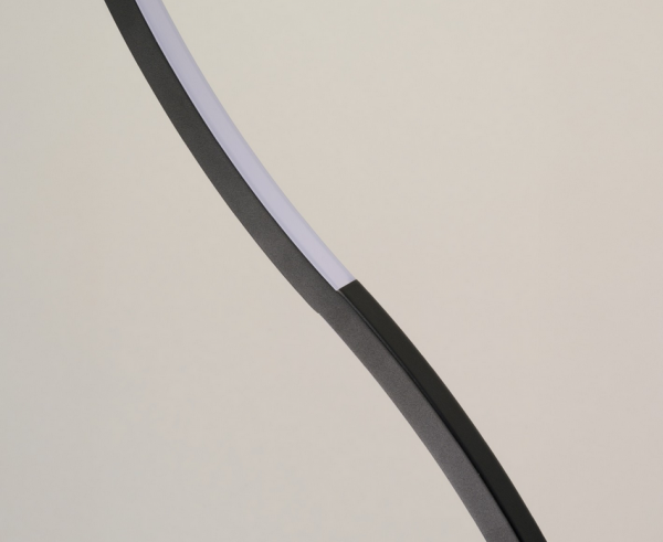 Nowoczesna czarna lampa wisząca LED kaskadowa kompozycja falujących linii FLOW 41 PENDANT 3-STEP DIMM BLACK AZ6819 Azzardo