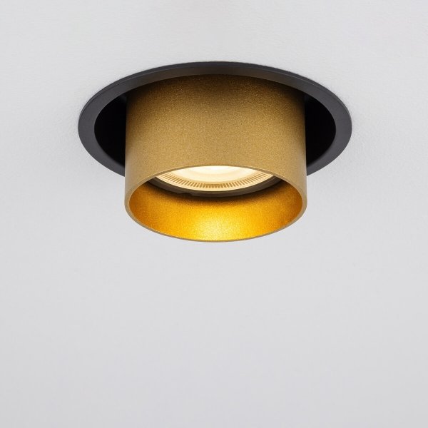 Nowoczesna Oprawa Punktowa Podtynkowa Tuba MONO SLIDE BLACK/GOLD 10800 Nowodvorski Lighting