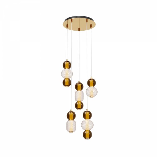 Szklana Designerska Lampa Wisząca LED Nowoczesna DROP MOD273PL-L80G3K MAYTONI
