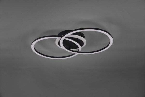 Nowoczesny minimalistyczny plafon sufitowy led  VENIDA czarna RL R62783132