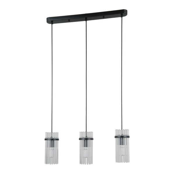Lampa wisząca Italux Merto PND-40930-3B-BK Złota Listwa 3xE14 nad wyspę stół
