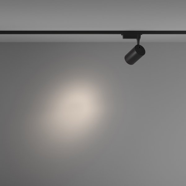 Lampa szynowa reflektor szynoprzewody jednofazowe LED nowoczesny aluminium czarna regulowana tuba VUORO MAYTONI TR003-1-26W4K-S-B