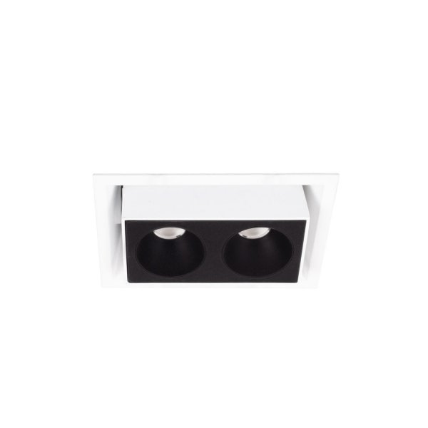 Oprawa wpustowa do skompletowania podwójna minimalistyczna prostokąt biała metalowa Modular H180.02 MAXLIGHT 