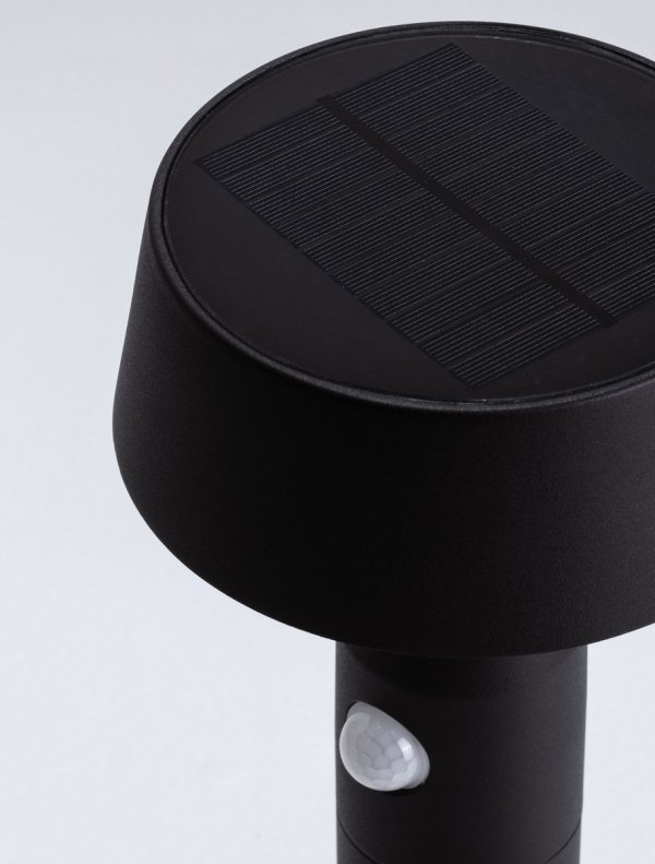 Minimalistyczny słupek ogrodowy z czujnikiem ruchu klasyczny LED 3 tryby świecenia aluminiowy czarny regulowany IP54 FRAVELA LE75124 Luces Exclusivas