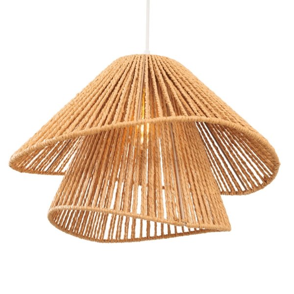 Lampa Wisząca Boho Pleciony Klosz AMALFI P0578 MAXLIGHT
