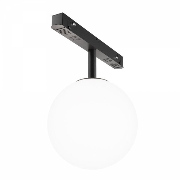 Minimalistyczny Czarny  Plafon Sufitowy Magnetyczny Szynoprzewodowy Biała Kula LUNA EXILITY TR038-4-5W3K-WW-DS-1 MAYTONI