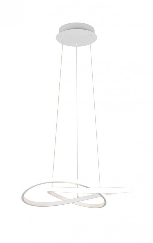 Minimalistyczna lampa wisząca LED biała zawinięty okrąg geometryczna uniwersalna MANSA R33111131 Rl