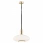 Elegancka szklana lampa wisząca klosz owal mleczne szkło złote dodatki SAGUNTO 4358 Argon 