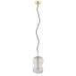 Lampa Wisząca Kryształowa Glamour Elementy Mosiężne SALERNO 8038 ARGON 