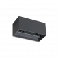 Kwadratowy Antracytowy Kinkiet Ścienny Ogrodowy LED ATOM 313412 IDEAL LUX 