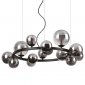 CZARNA Molekularna Lampa Wisząca Ring Szklane Kule Kule IDEAL LUX PERLAGE SP14 271385 Lampa Do Salonu - Jadalni 