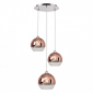 Dekoracyjna lampa wisząca w kolorze chrom szklane miedziane klosze kule GLOBE COOPER III 9307 Nowodvorski Lighting 
