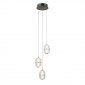 Złota lampa wisząca siatkowany klosz szklany Alani Italux PND-34375-3-BK lampa jadalniana nad wyspę nad stół 