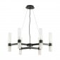 Industrialna czarna lampa wisząca szklane klosze tuba klasyczna minimalistyczna uniwersalna CANDELA-6 DN1505-6 black Step Into Design 
