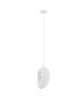 Nowoczesna biała lampa wisząca owalny klosz minimalistyczna uniwersalna skandynawska LONTIZA LE45334 Luces Exclusivas 
