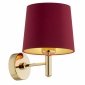 Aksamitny czerwony abażur kinkiet w czerwieni lampa ścienna lampka nocna kwintesencja elegancji i stylu PONTE PLUS 8311 Argon 