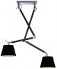 LAMPA WISZĄCA AZZARDO ZYTA 2 CZARNA NOWOCZESNA AZ1846+AZ2603+AZ2603 