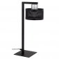 Lampa Nocna Abażurowa Czarno Srebrna OFF 50234 SIGMA 