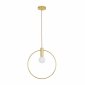 Złota lampa wisząca okrąg 40cm nowoczesna uniwersalna minimalistyczna Bella DP0001A-400R Step Into Design 