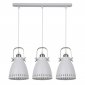 LAMPA WISZĄCA NA LISTWIE W STYLU LOFT ITALUX FRANKLIN MD-HN8026S-3-WH+S.NI<br />CK BIAŁA NAD STÓŁ 