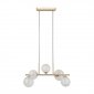 Złota lampa wisząca szklane kule nad stół wyspę TOLEDO ITALUX PND-40717-5-HBR 