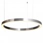 Lampa wisząca nikiel szczotkowany okrąg 120cm LED nowoczesna uniwersalna minimalistyczna ściemnialna na pilota CIRCLE ST-8848-120 NICKEL Step Into Design 