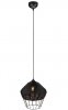 Lampa Wisząca Czarna Ratanowo Metalowa BORKA R31261902 RL 