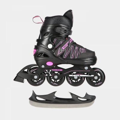 Rolki 2w1 Nils Extreme NH11912 (black/pink)