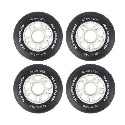 4 kółka Nils 80mm 82A (czarne matowe)