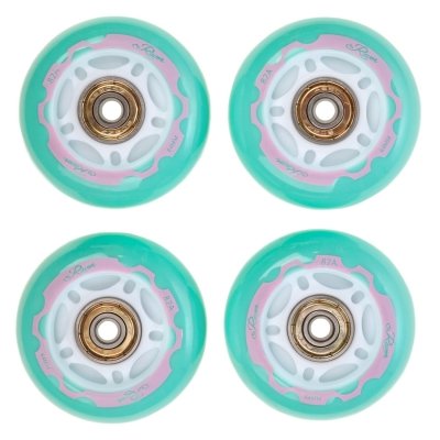 4 świecące kółka Raven Lia Mint 64mm z łożyskami