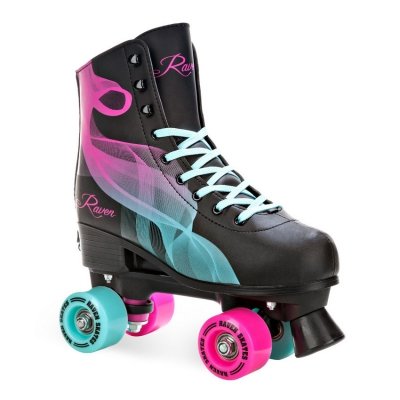 Wrotki Raven Serena (black/mint/pink)