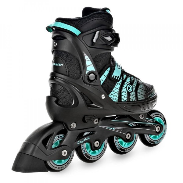 Rolki Raven Crystal (black/mint)