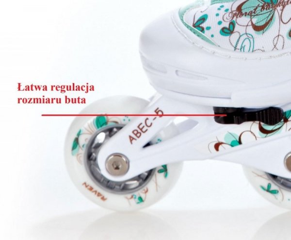 Rolki Raven 2w1 Laguna (white/mint)