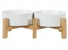 Zolux Miska ceramiczna dla psa i kota Keramo Duo 2x300ml biała