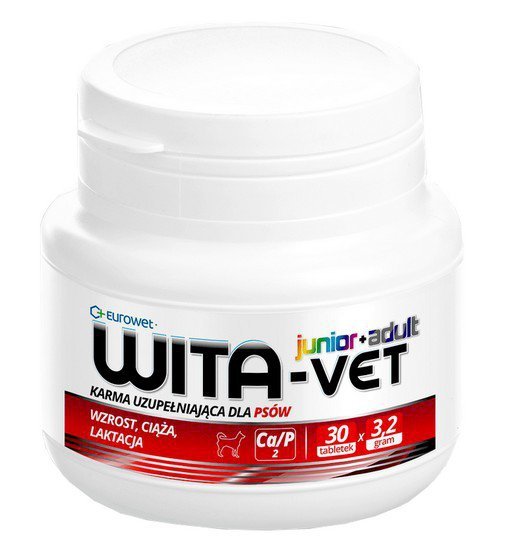 Wita-Vet Complex CA/P=2  3,2g 30tabl. - preparat witaminowy dla ciężarnych suk i szczeniąt