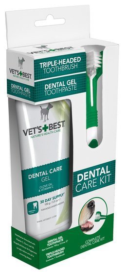 Vet&#039;s Best Dental żel + szczoteczka zestaw Adult
