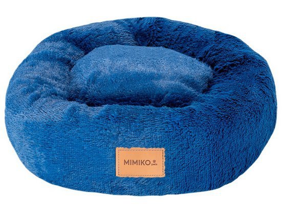 MIMIKO Pets Legowisko Shaggy okrągłe M 45cm chabrowe