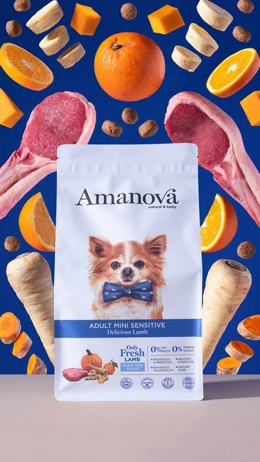 Amanova Dog Adult Mini Sensitive Delicious Lamb - jagnięcina 7kg